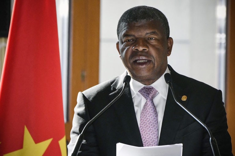 Angola's President João Lourenço speaks during an Angola-Russia business forum in Moscow, Russia, 3 April 2019, ALEXANDER NEMENOV/AFP via Getty Images