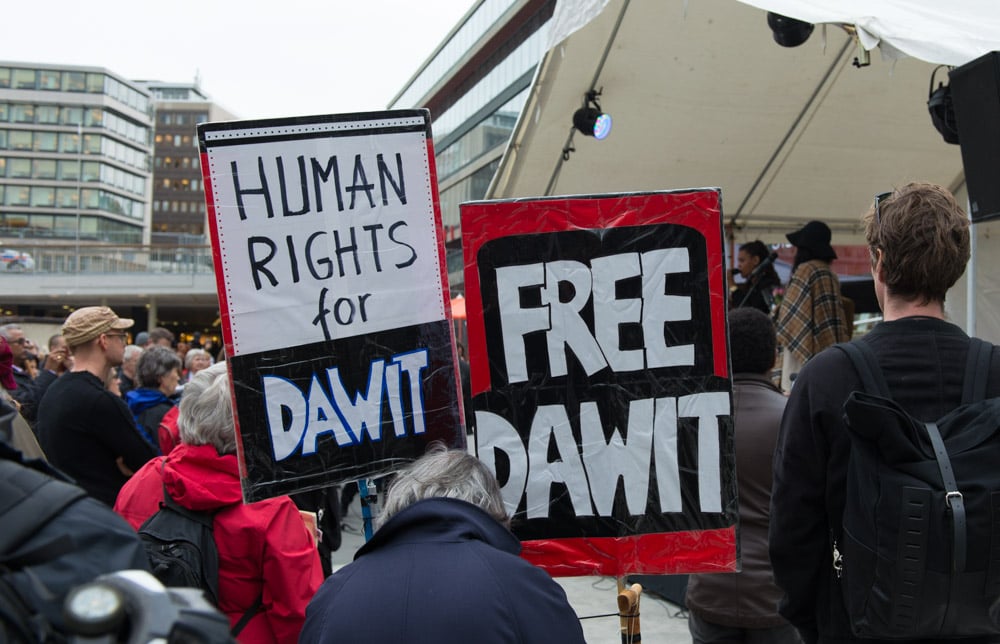 Demonstration for Dawit Isaak 5000 days in jail, June 2015, Wikimedia Commons / Frankie Fouganthin