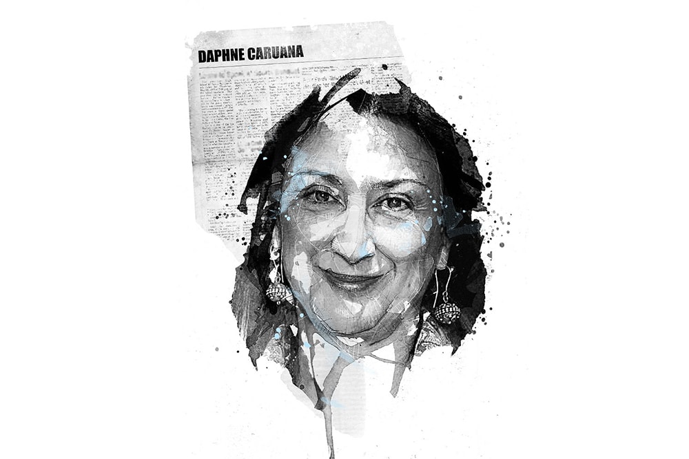 Illustration of Daphne Caruana Galizia